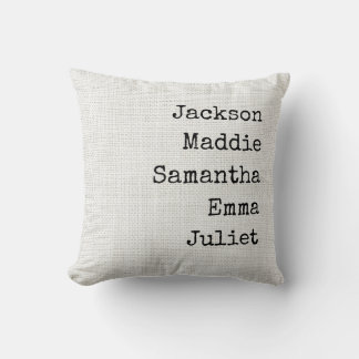 Coussin Custom Name Throw Pillow Gift for Grandma and Mom