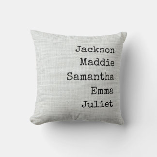 Coussin Custom Names Grandma & Mom Gift