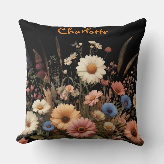 Coussin Custom stylish wildflowers  (Recto)