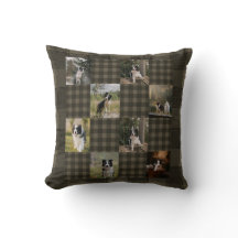 Custom Tan and Brown Plaid 8 Photo Collage