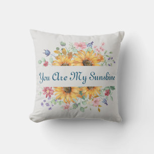 Coussin Custom You Are My Sunshine et Sunflower Coffee Mu