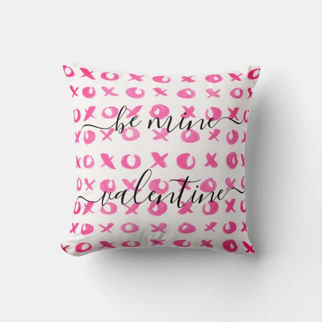 Coussin Customisé LOVE XOXO Be Mine Cadeau Valentine (Recto)