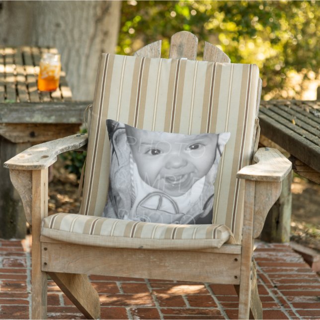 Coussin Customisez-le Vos photos en noir et blanc Porch (Chaise)