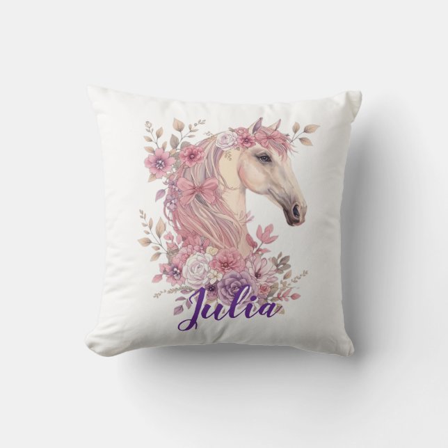 Coussin Customizable Pretty Ponies and Petals (Recto)
