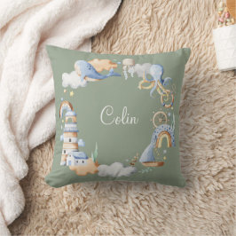 Coussin Cute aquarelle Nautique Océan Boy Nursery