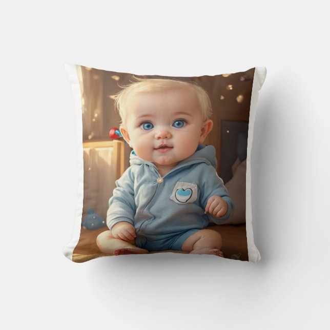 Coussin Cute Baby Logo Pillow – Adorable Nursery & Kids Ro (Recto)