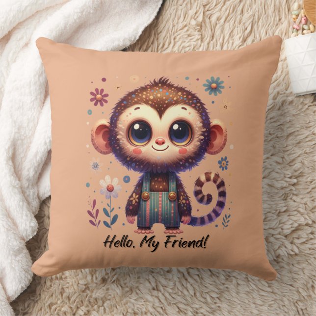 Coussin Cute Baby Monkey (Couverture)
