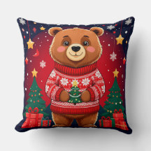 Cute Bear In Christmas Sweater