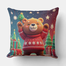 Cute Bear In Christmas Sweater