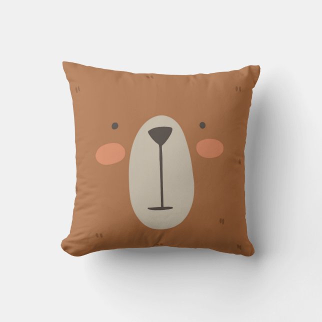 Coussin Cute Bear Kids Baby Nursery Room (Recto)