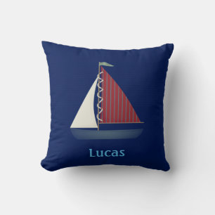 Coussin Cute Blue Toy Voilier