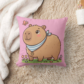 Coussin Cute Capybara Pillow | Adorable Animal Throw Cushi