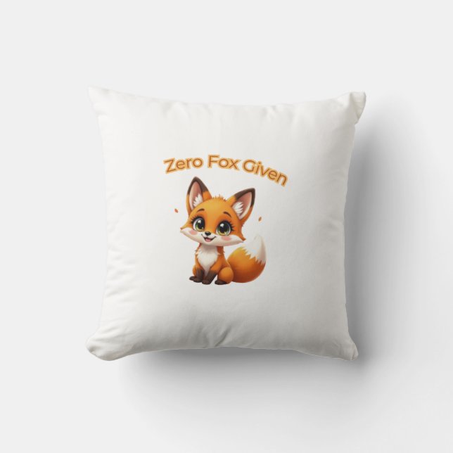 Coussin Cute Cartoon Fox – Adorable Kawaii Style (Recto)