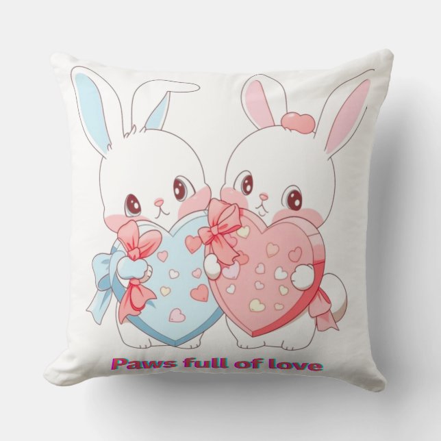 Coussin Cute Cat Art Pillow for Nursery, Kids’ Room  (Recto)