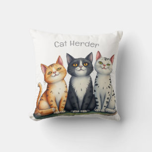 Coussin Cute Chats Chatons Chatons Happy Grey