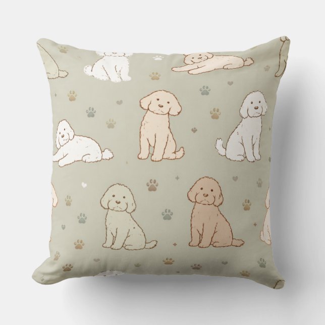 Coussin Cute Cockapoo Pattern | Dog Lover Cushion (Recto)