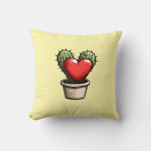 Coussin Cute Cosy Moderne Romantique Chic Succulent Coeur