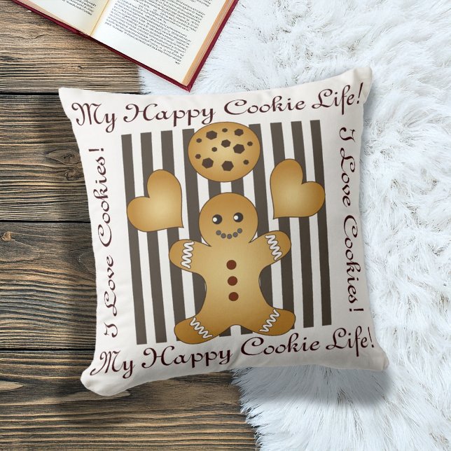 Coussin Cute Cute Gingerbread Homme Cookie (Créateur téléchargé)