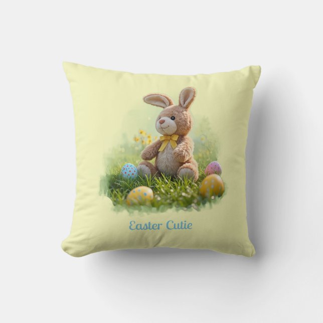 Coussin Cute farci lapin de Pâques (Recto)
