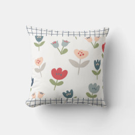 Coussin Cute Floral Tulip Farmhouse Pays Motif