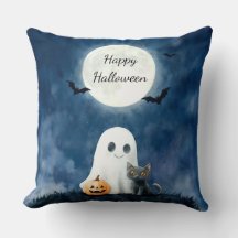 Cute Ghost et Black Cat Halloween