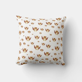 Coussin Cute Golden Owl Seamless Pattern