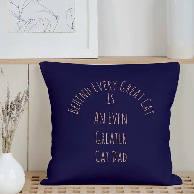 Coussin Cute Great Cat Papa Citation Cadeau Marine Modèle  (Créateur téléchargé)