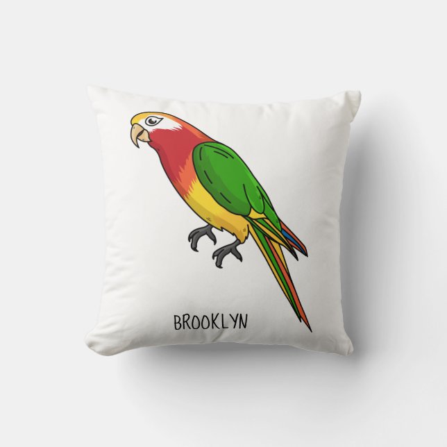 Coussin Cute happy parrot (Recto)