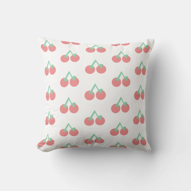 Coussin Cute Jardinage de printemps cerises (Recto)