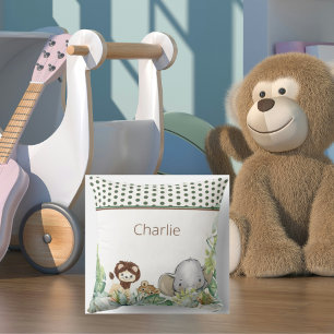 Coussin Cute Jungle Animaux Tropical Custom