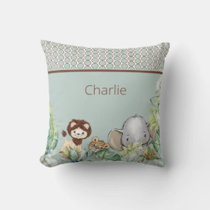 Coussin Cute Jungle Animaux Tropical Custom II