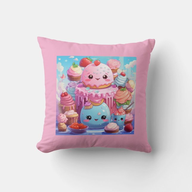 Coussin Cute Kawaii. (Recto)