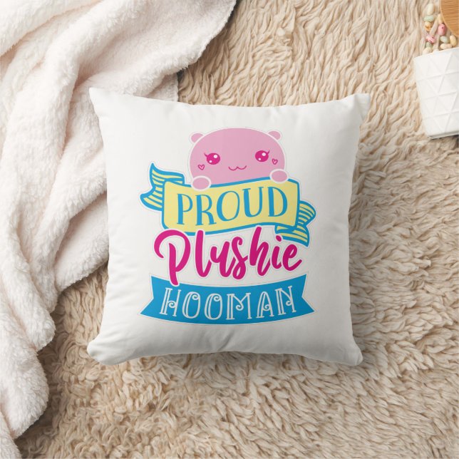 Coussin Cute Kawaii Fier Plushie Hooman (Couverture)