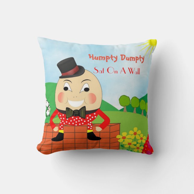 Coussin Cute Kids Nursery Rhyme Humpty Dumpty (Recto)
