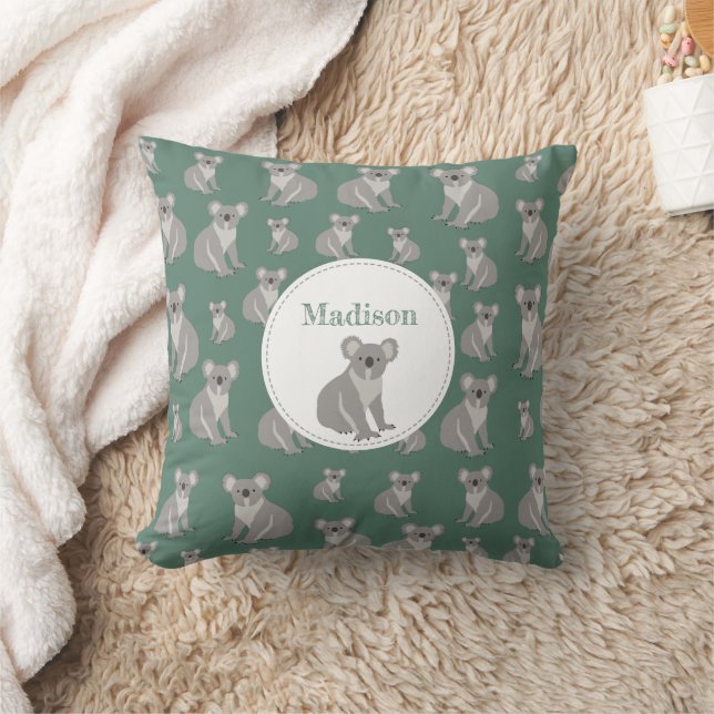 Coussin Cute Koala Motif personnalisé (Couverture)