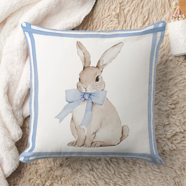 Coussin Cute lapin Lapin Bleu Vintage (Couverture)