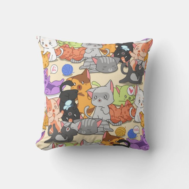 Coussin Cute Little Cats Motif (Recto)