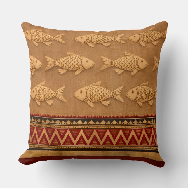 Coussin Cute Modern Fish Throw Pillow (Recto)