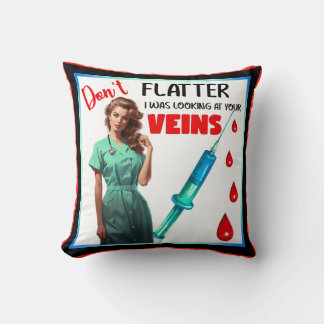 Coussin Cute Nostalgic Infirmière Pinup Ne vous pliez pas