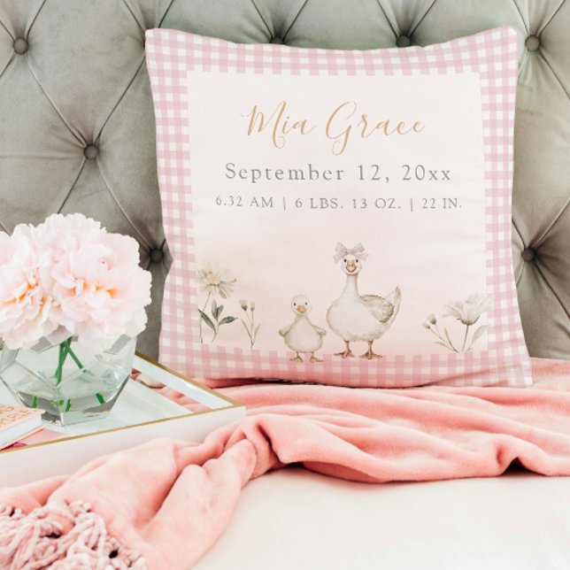 Coussin Cute Nouveau-Né Keepsaké Statistiques de naissance (Créateur téléchargé)