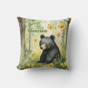 Coussin Cute Ours Noir Genre Neutre Personnalisé