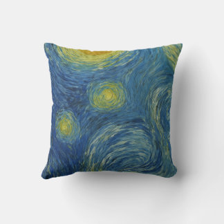 Coussin Cute Panda Bear - Van Gogh Style - Starry Night