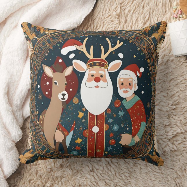 Coussin Cute Père Noël Deer (Couverture)