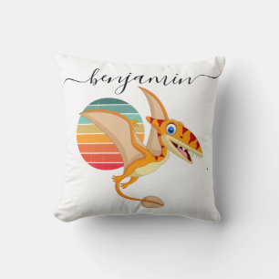 Coussin Cute Personnalisé baby shower de dinosaure personn