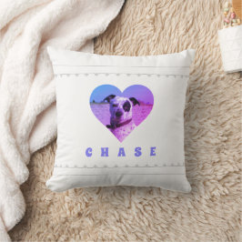 Coussin Cute Pet Lover Heart Ajouter Votre Nom Photo