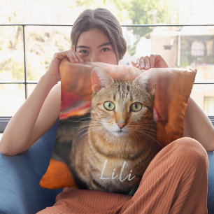 Coussin Cute Photo Cat Pet Memorial Lover