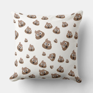 Coussin Cute Poop Emoji Motif