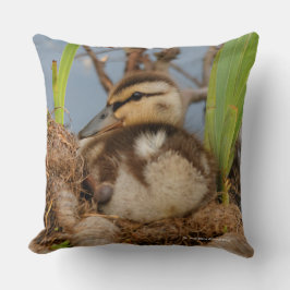Coussin Cute Precocious Mallard Duckling Baby Bird