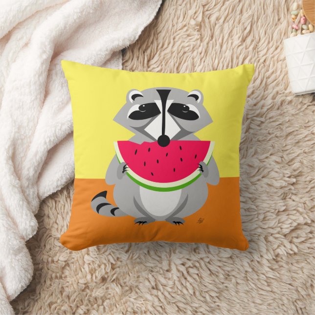Coussin Cute Raccoon (Couverture)