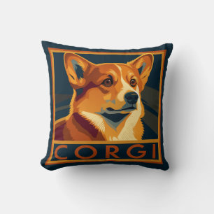 Coussin Cute Retro Pembroke Welsh Corgi
